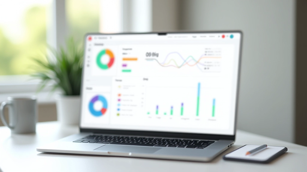 Dashboard aplikacji do śledzenia czasu z kolorowymi wykresami i statystykami dziennego czasu pracy